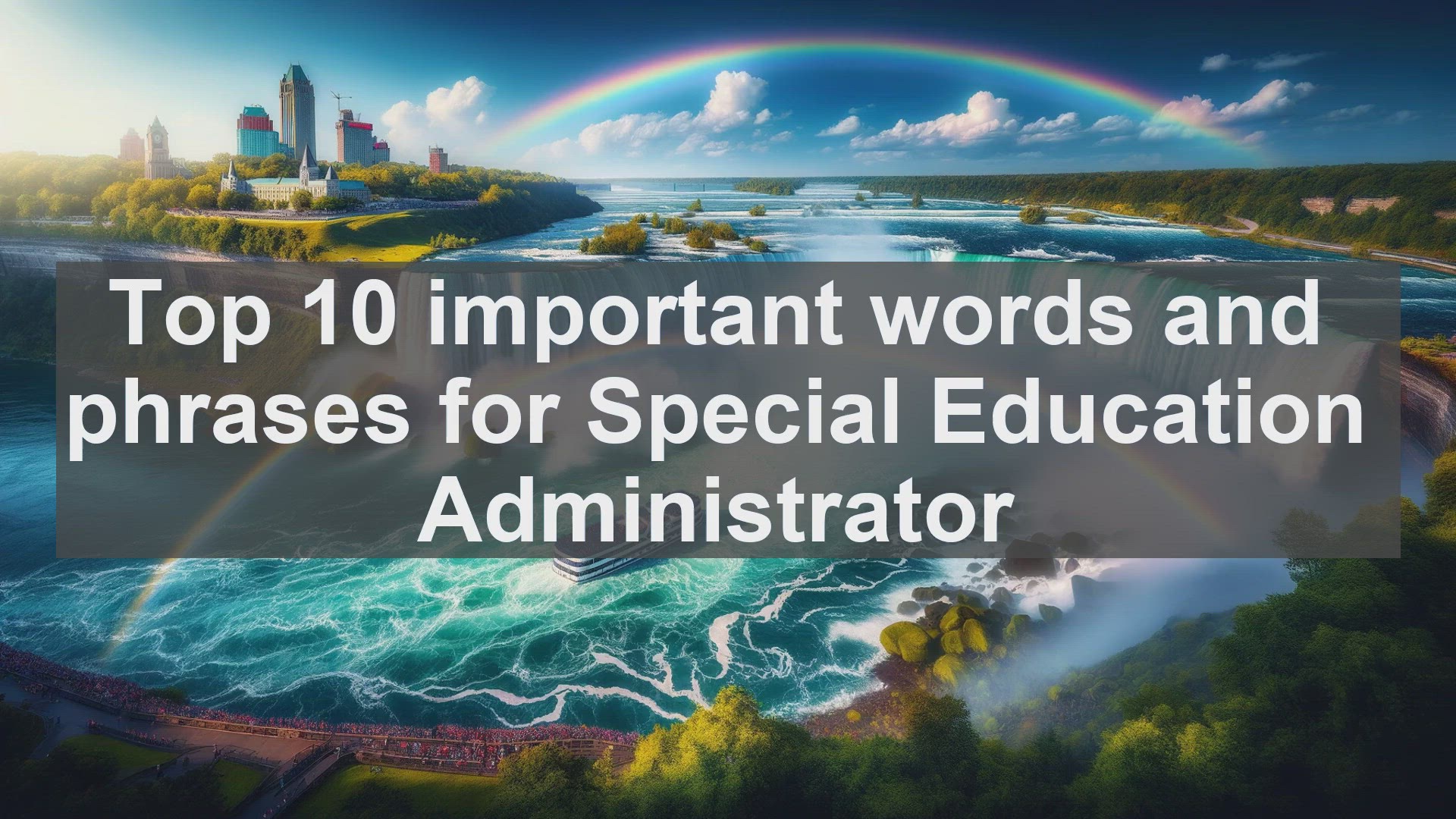 'Video thumbnail for Top 10 important words and phrases for Special Education Administrator'