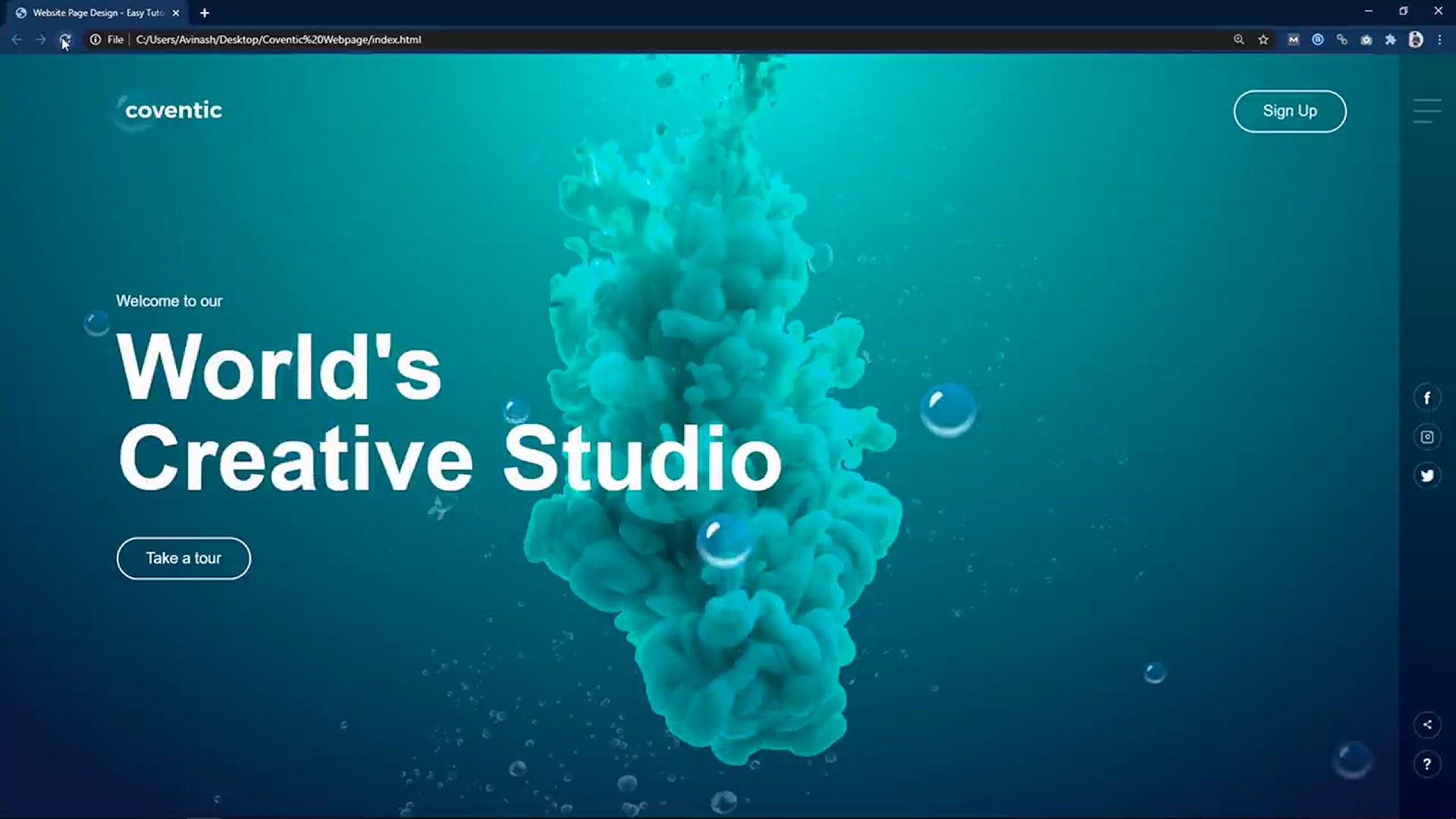 'Video thumbnail for How To Make Animated Website Design Using HTML And CSS Step By Step Tutorial 2020'