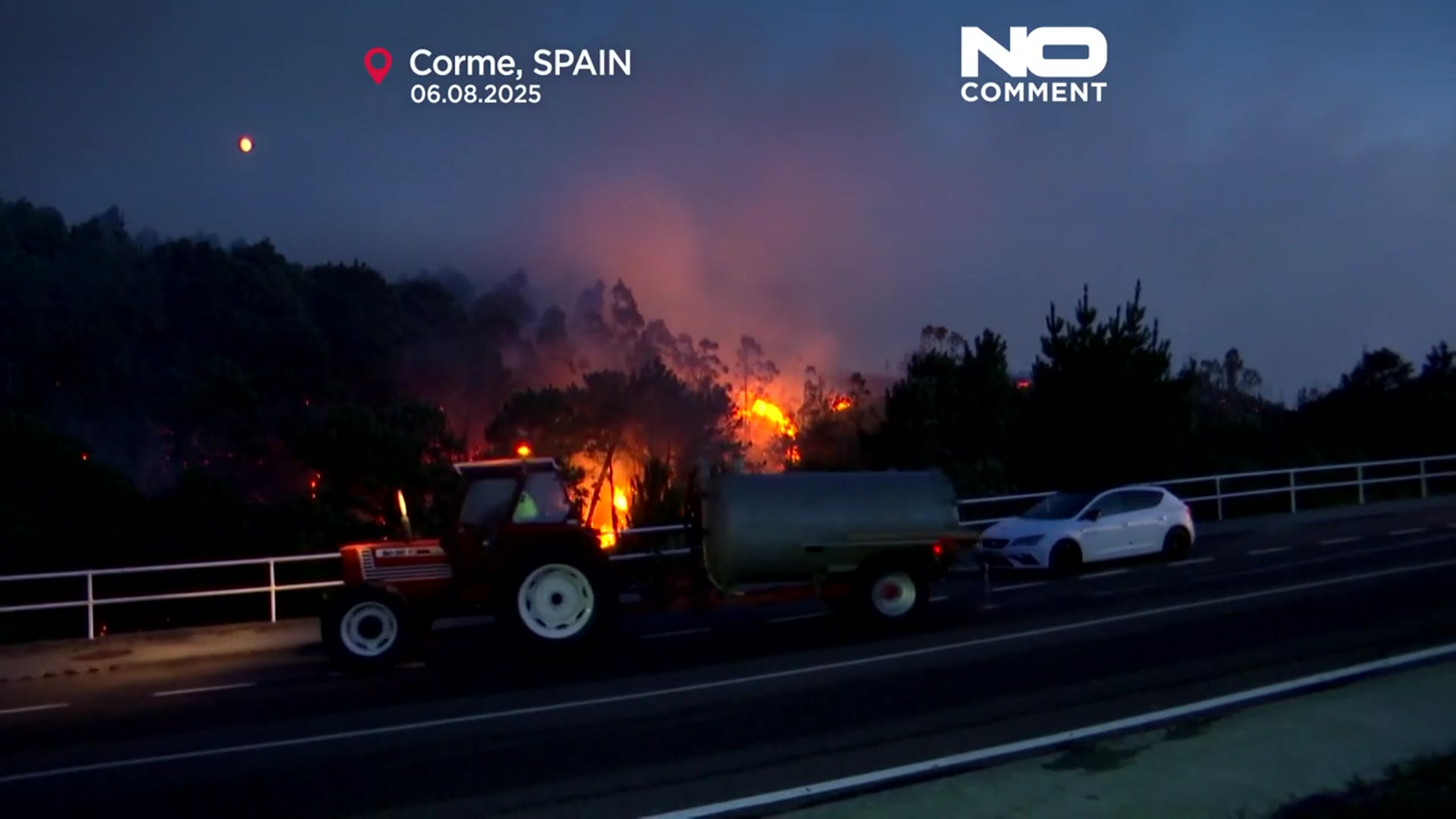 'Video thumbnail for Fresh wildfires force evacuations in northern Spain'