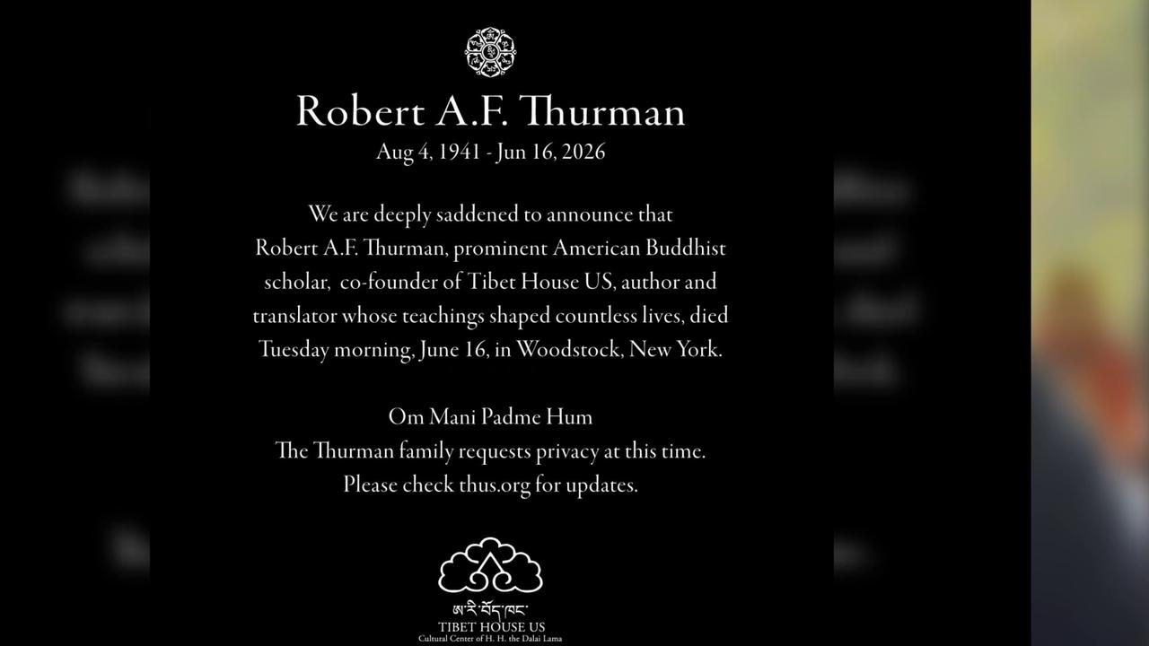 Video thumbnail for Le père d'Uma Thurman, l'universitaire et auteur bouddhiste Robert Thurman, est décédé.