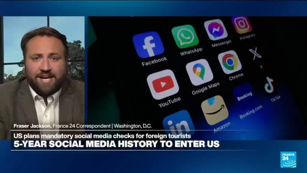 Video thumbnail for US plans to order foreign tourists to disclose social media histories