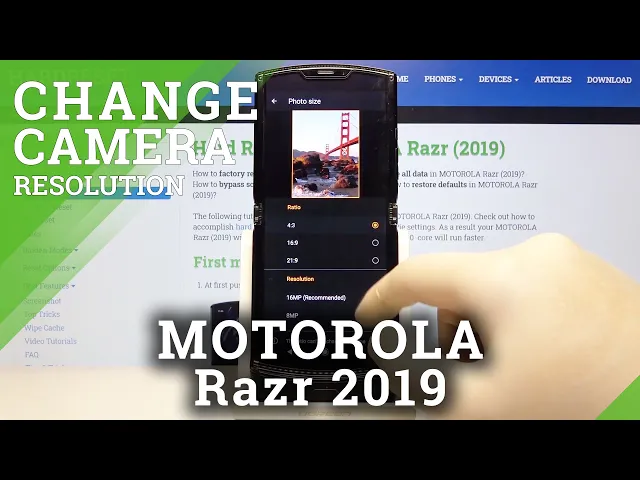 Video thumbnail for How to Change Size in MOTOROLA Razr (2019) – Set Up Picture Resolution