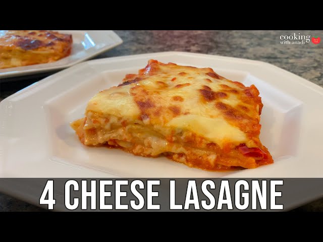 Video thumbnail for Vegetarian Four-Cheese Lasagna | How to Make Lasagna at Home Vegetarian | Easy No-Ricotta Lasagna