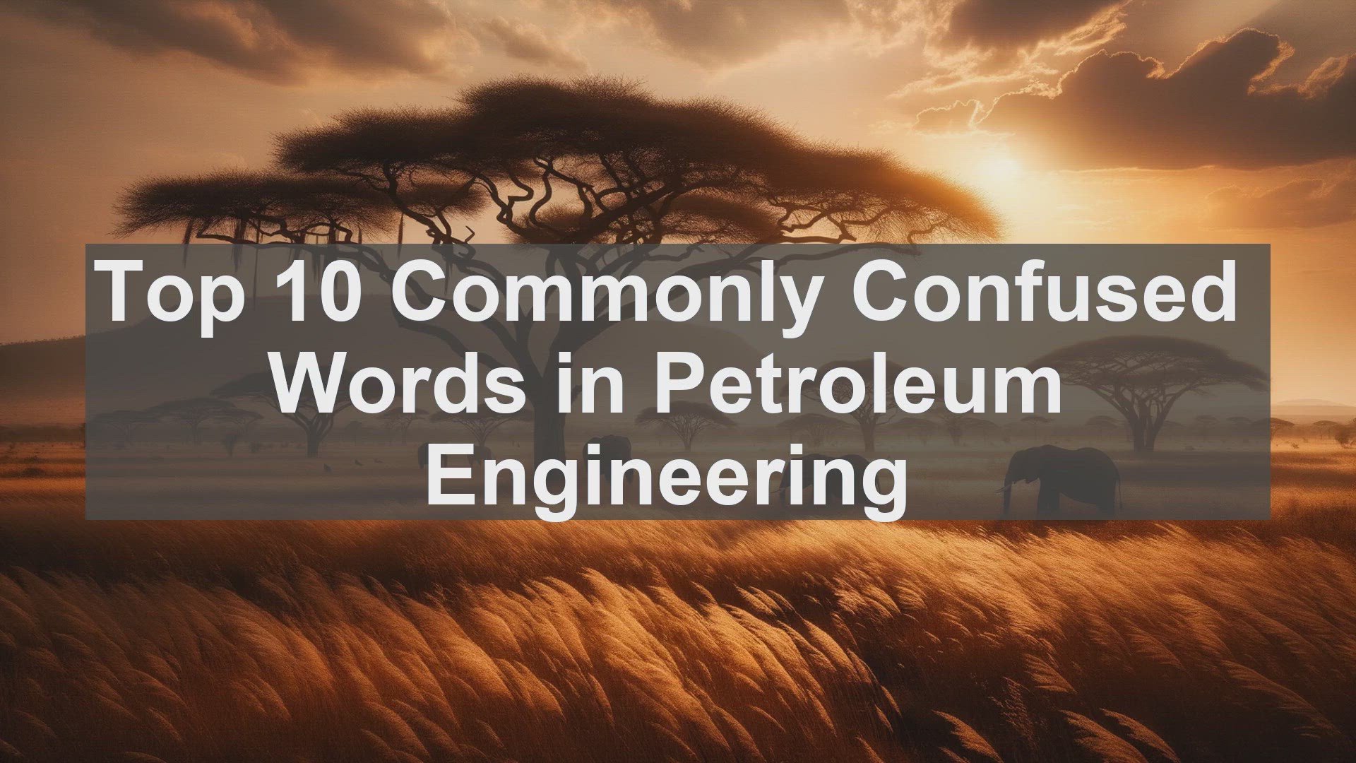 'Video thumbnail for Top 10 Commonly Confused Words in Petroleum Engineering'