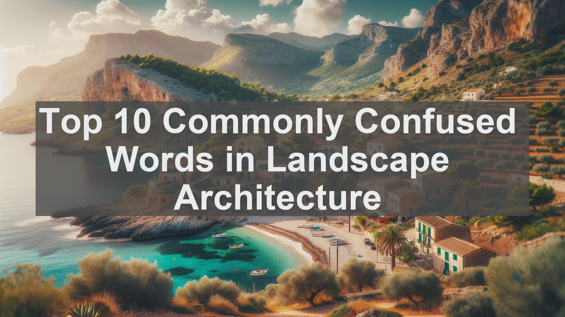 'Video thumbnail for Top 10 Commonly Confused Words in Landscape Architecture'