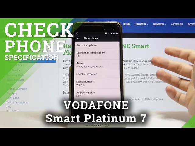 Video thumbnail for VODAFONE Smart Platinum 7 – Open Phone Specifications & Read Device Information