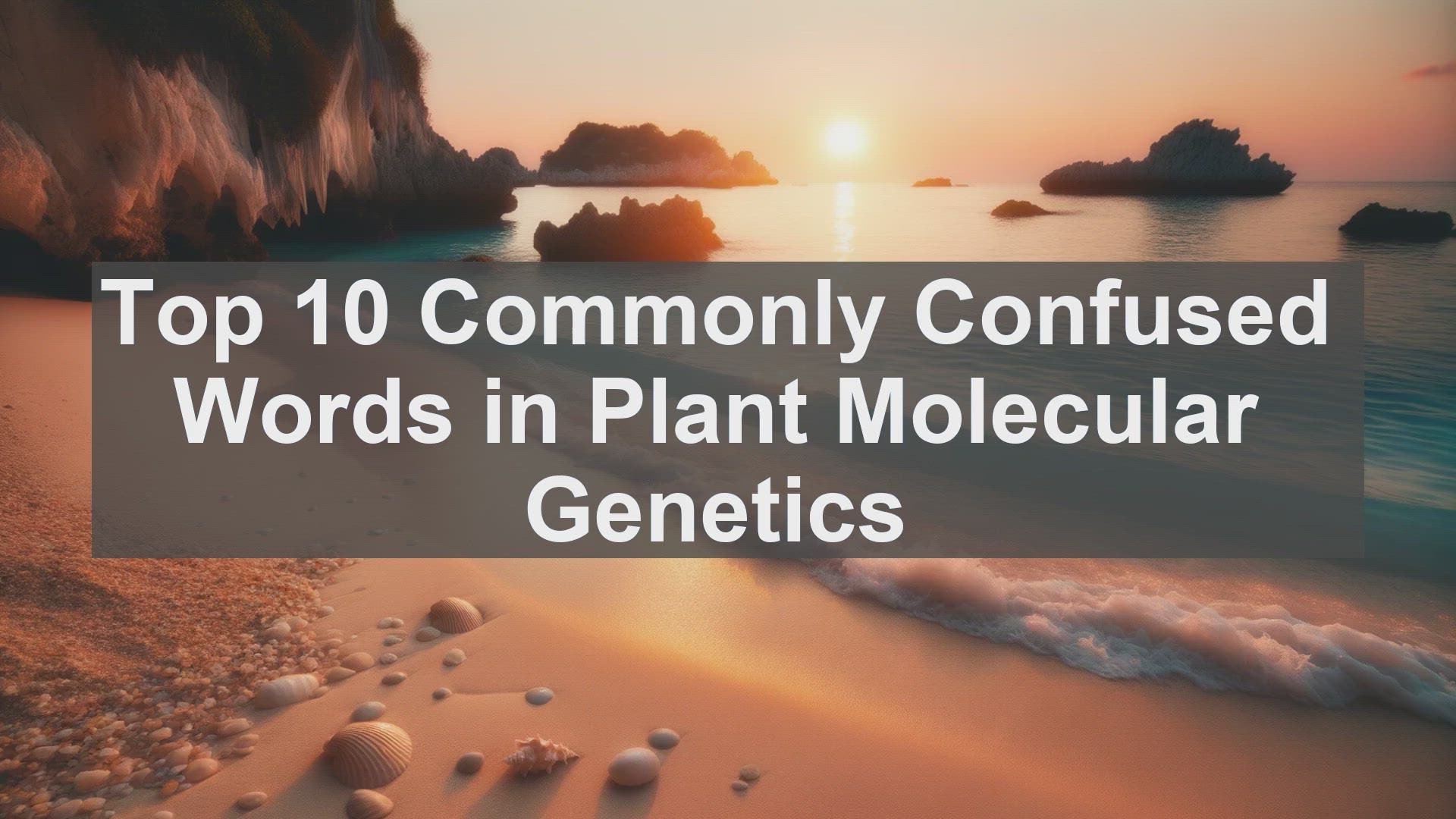 'Video thumbnail for Top 10 Commonly Confused Words in Plant Molecular Genetics'