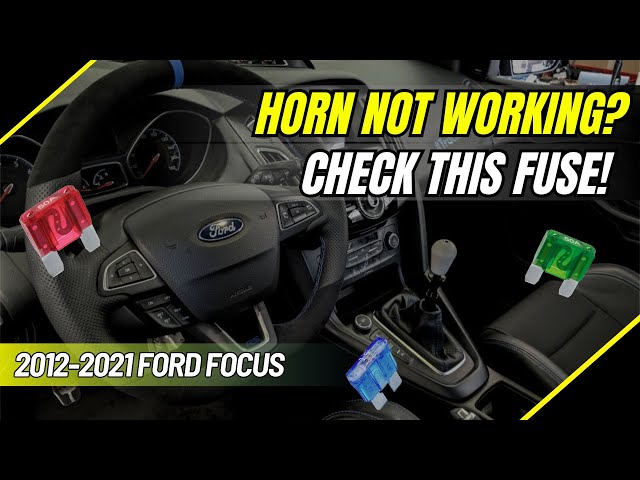 Video thumbnail for No Horn? Here’s the Fuse & Relay Location! (Ford Focus MK3 & MK4)