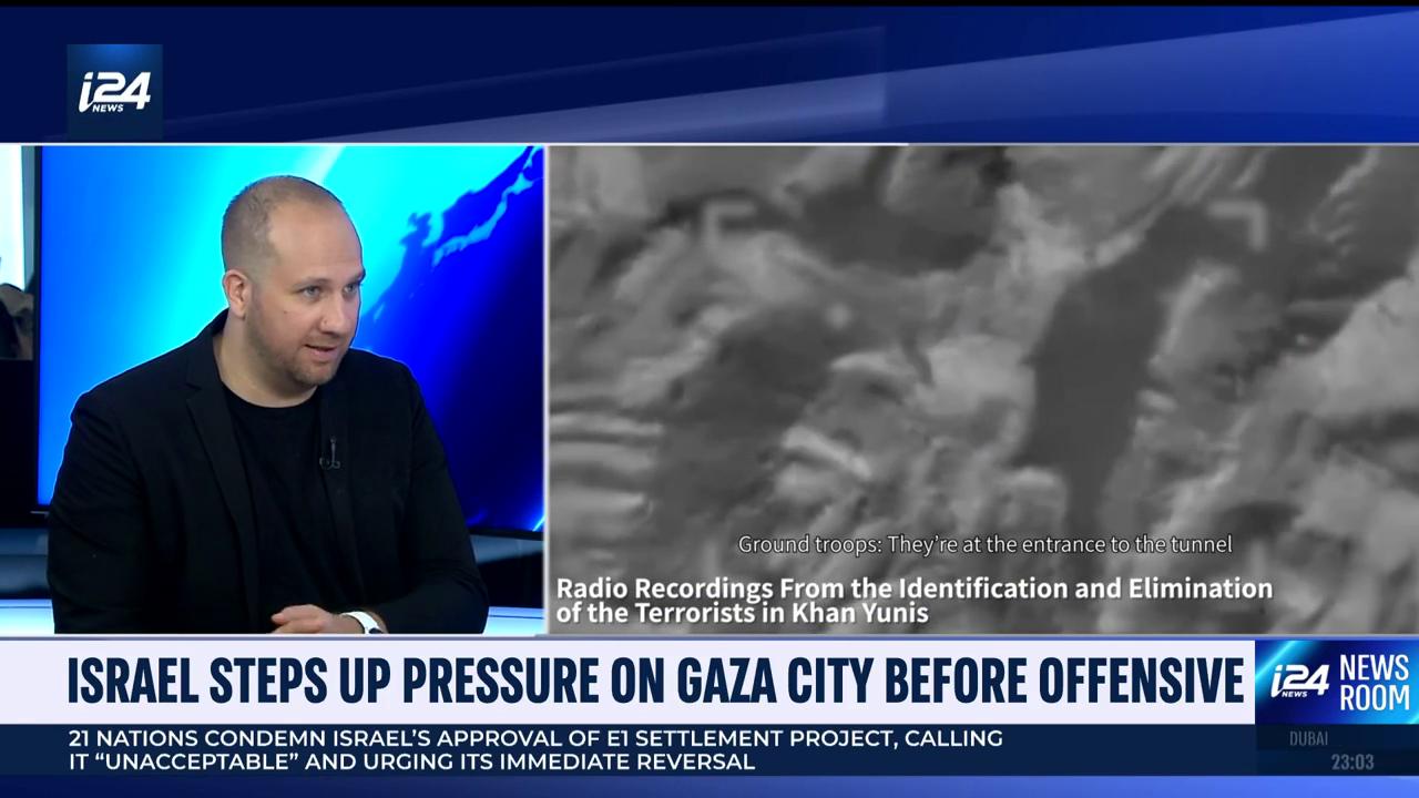 'Video thumbnail for Israel steps up pressure on Gaza City before offensive'