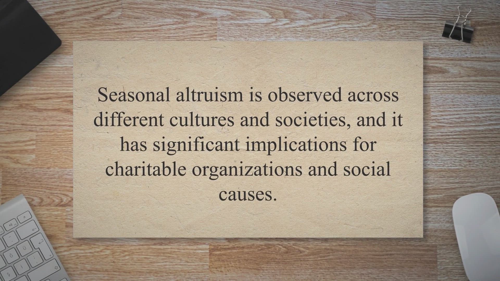 'Video thumbnail for The Science and Significance of Seasonal Altruism: Exploring Generosity During Specific Times of the Year'