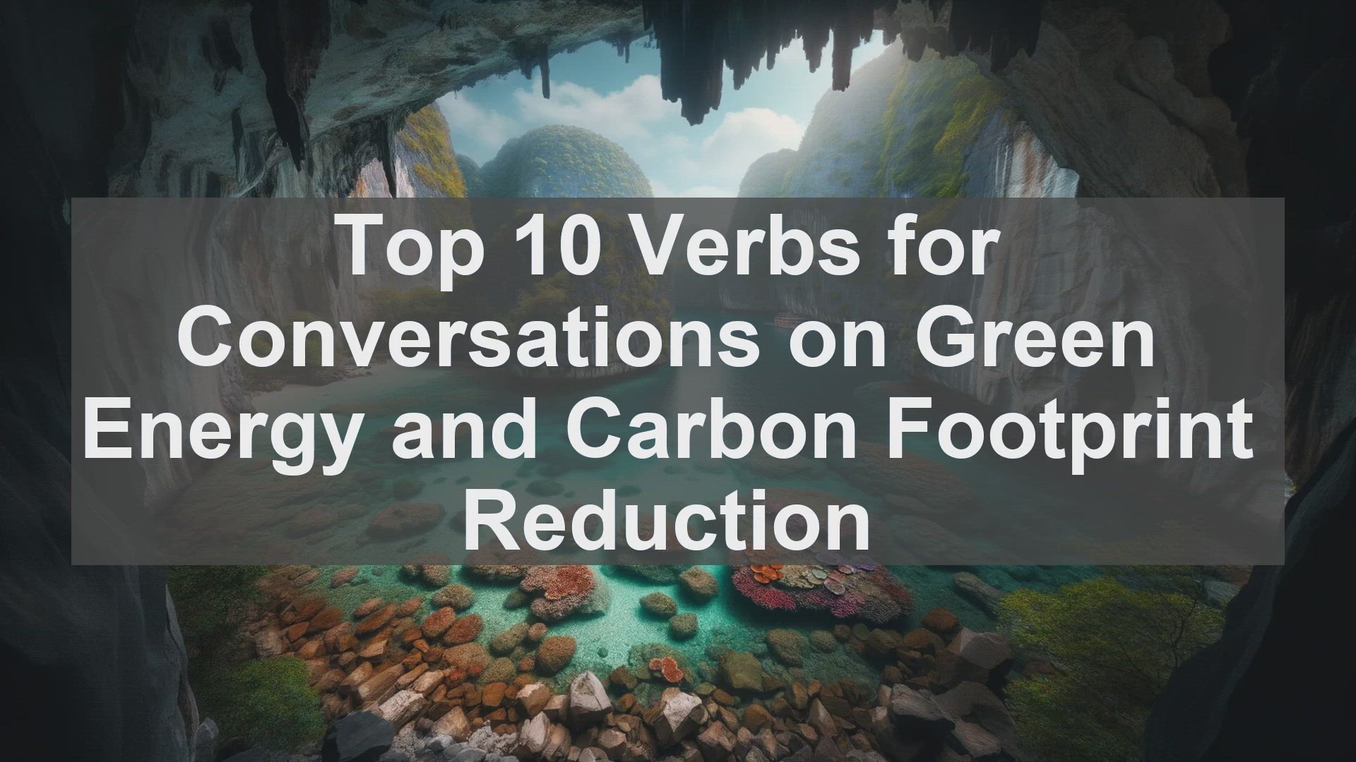 'Video thumbnail for Top 10 Verbs for Conversations on Green Energy and Carbon Footprint Reduction'