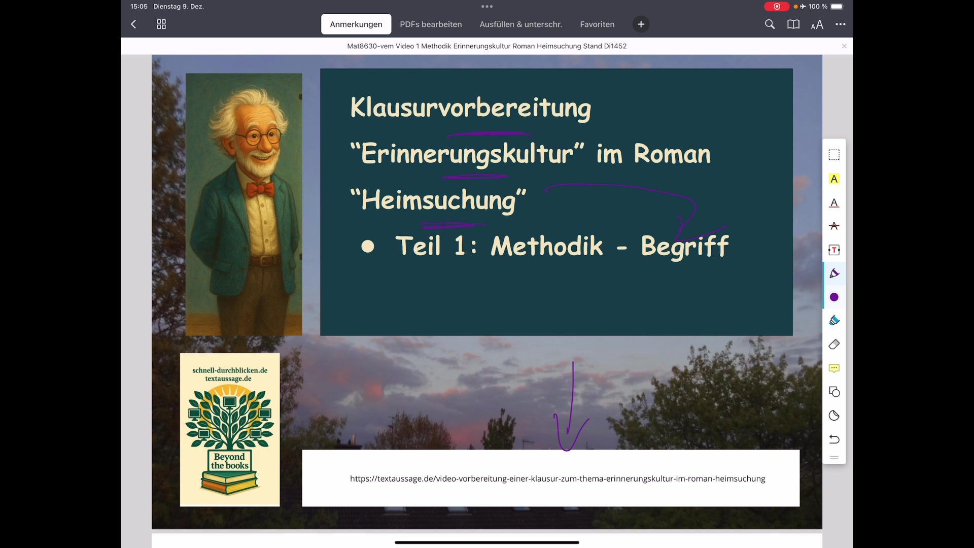 Video thumbnail for T1: "Heimsuchung" - "Erinnerungskultur" - Vorbereitung einer Stellungnahme/Erörterung - methodisch