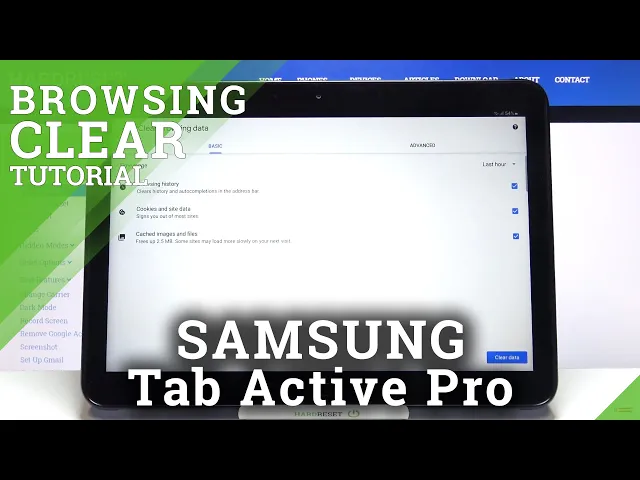 Video thumbnail for How to Erase Browsing Data in SAMSUNG Galaxy Tab Active Pro – Clear Page History