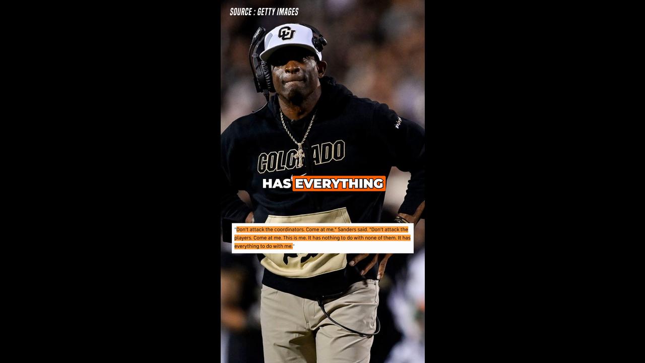 Video thumbnail for Deion Sanders Takes Full Blame After Blowout Loss