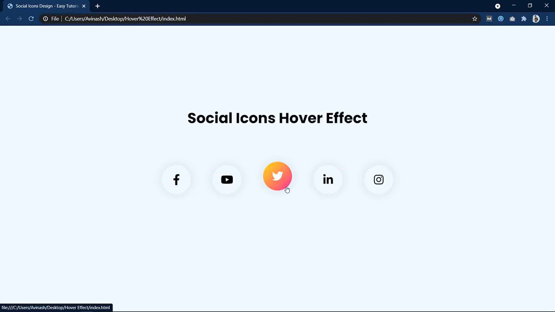 'Video thumbnail for How To Make Hover Effect on Website Using HTML and CSS _ Icons Animation on Website'