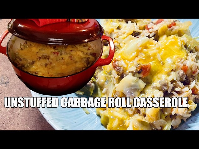 Video thumbnail for ONE POT UNSTUFFED CABBAGE ROLL CASSEROLE