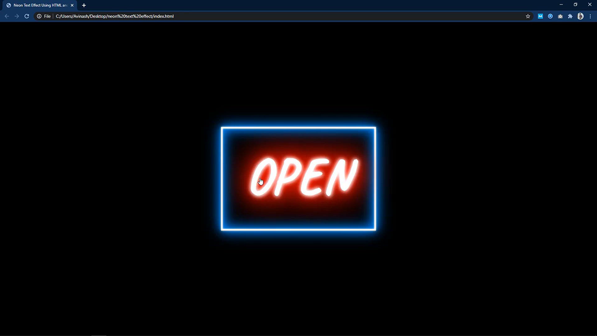 'Video thumbnail for How To Create Neon Style Text In HTML And CSS Website'