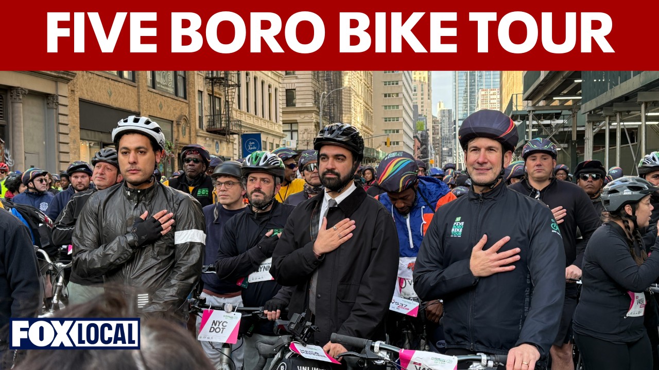 Video thumbnail for Five Boro Bike Tour returns to NYC with 32,000 cyclists