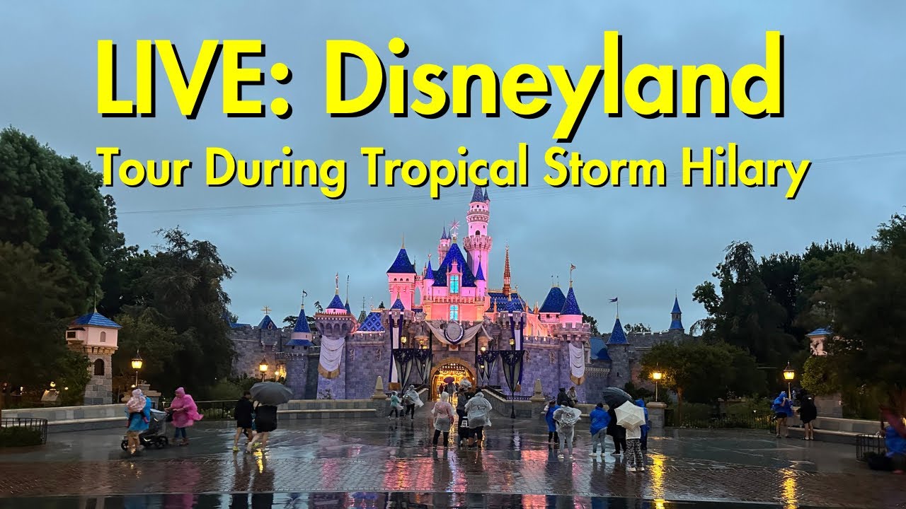 'Video thumbnail for LIVE: Disneyland Tour During Tropical Storm Hilary'
