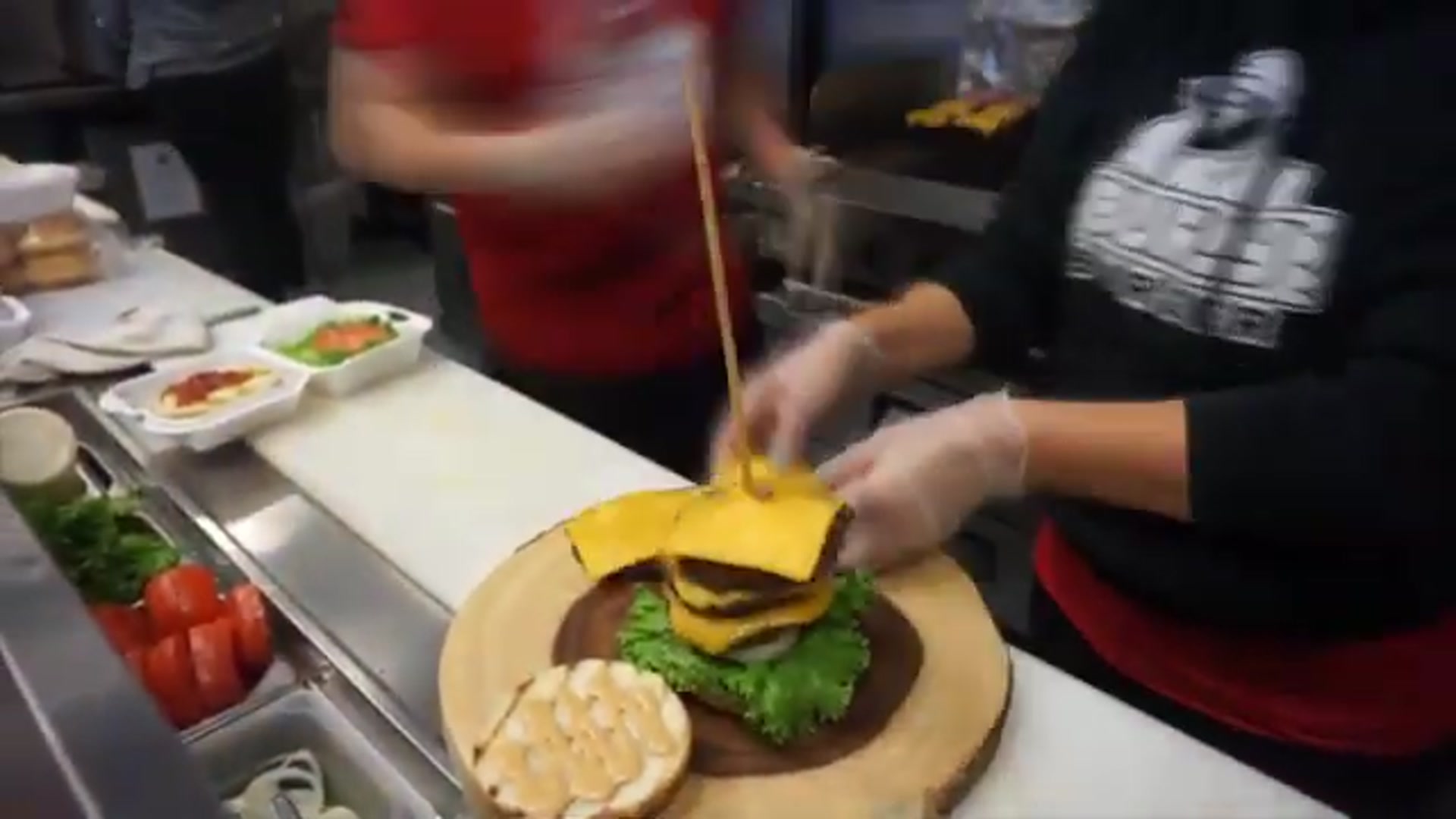 Video thumbnail for INSANELY CHEESY BURGER CHALLENGE In Utah