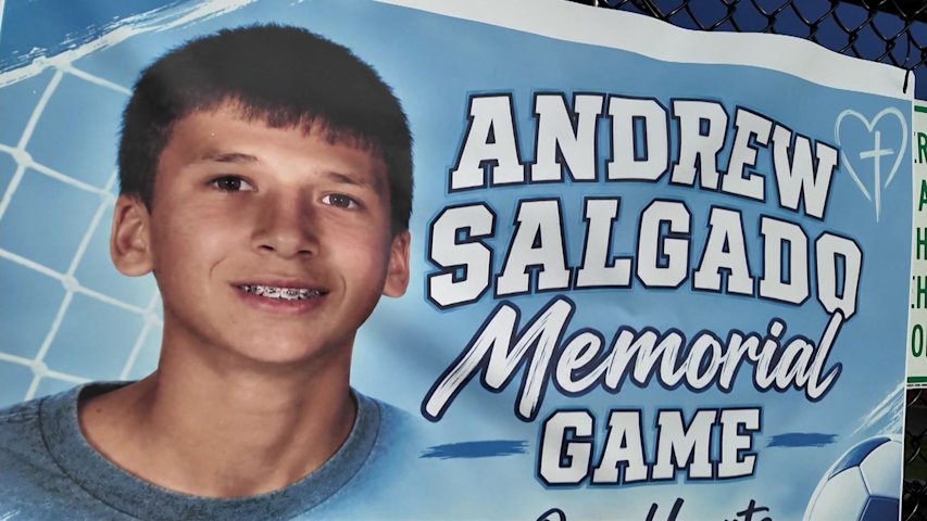 Video thumbnail for Miller Place community honors Andrew Salgado with memorial soccer game