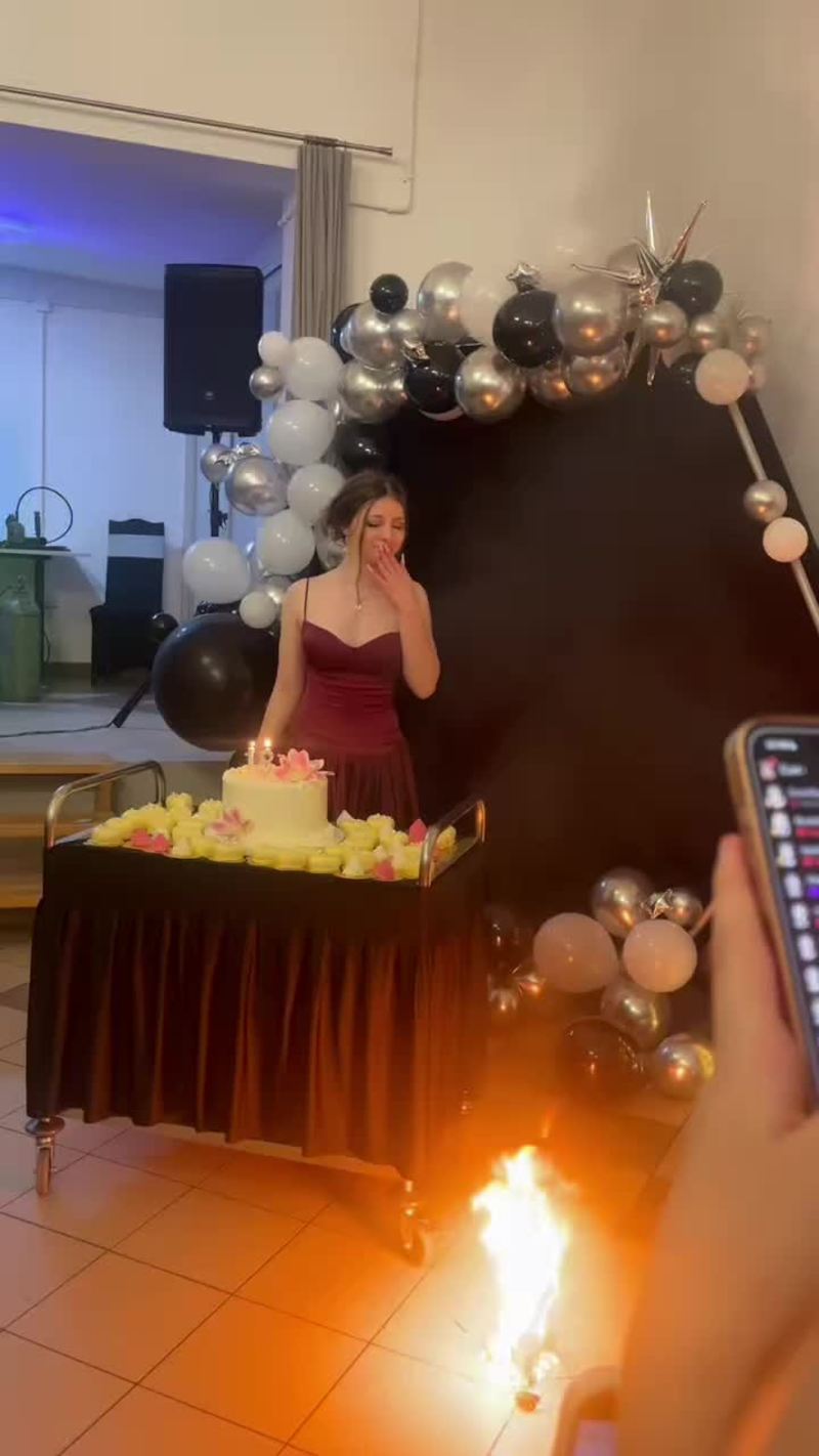 Video thumbnail for Runaway Sparkler and Fire Extinguisher Save at 18th Birthday