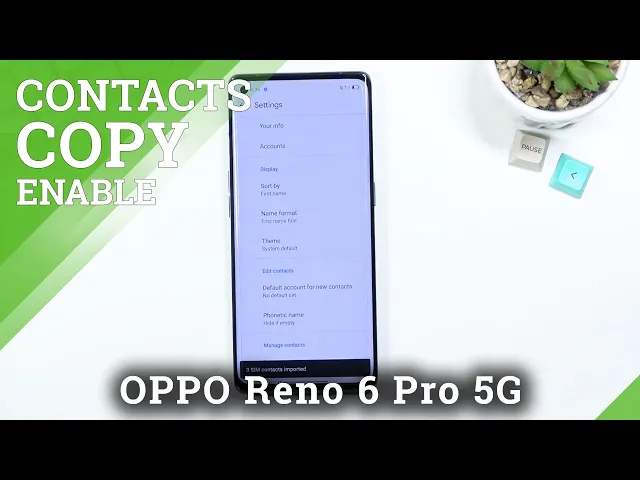 Video thumbnail for How to Copy Contacts from SIM Card to Phone Memory on OPPO Reno 6 Pro 5G - Backup Phonebook on OPPO