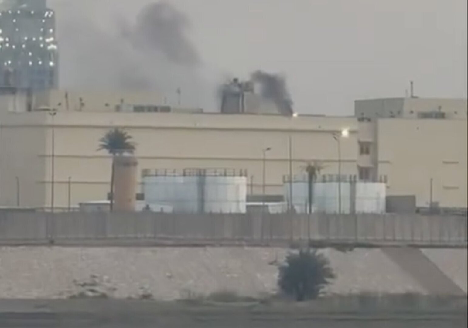 Video thumbnail for Smoke seen rising from US embassy in Baghdad