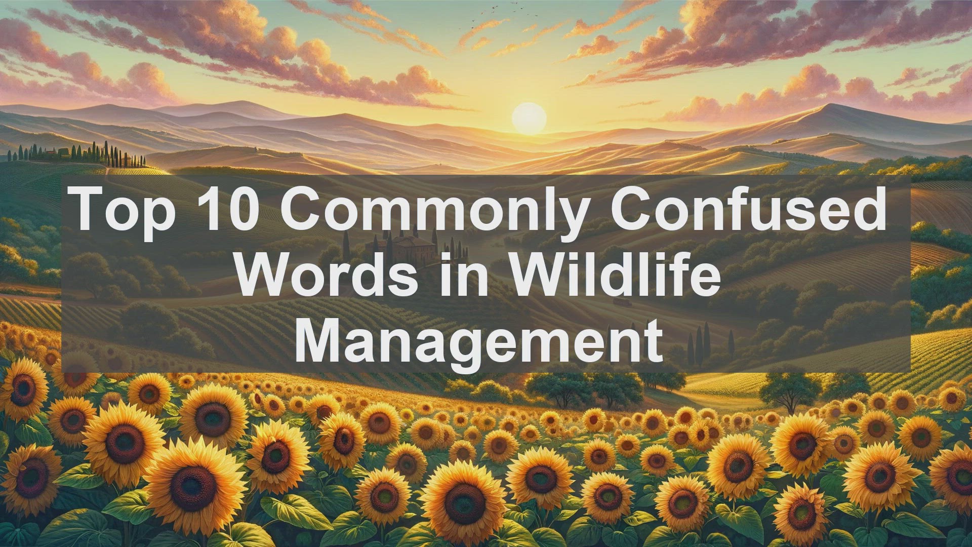 'Video thumbnail for Top 10 Commonly Confused Words in Wildlife Management'