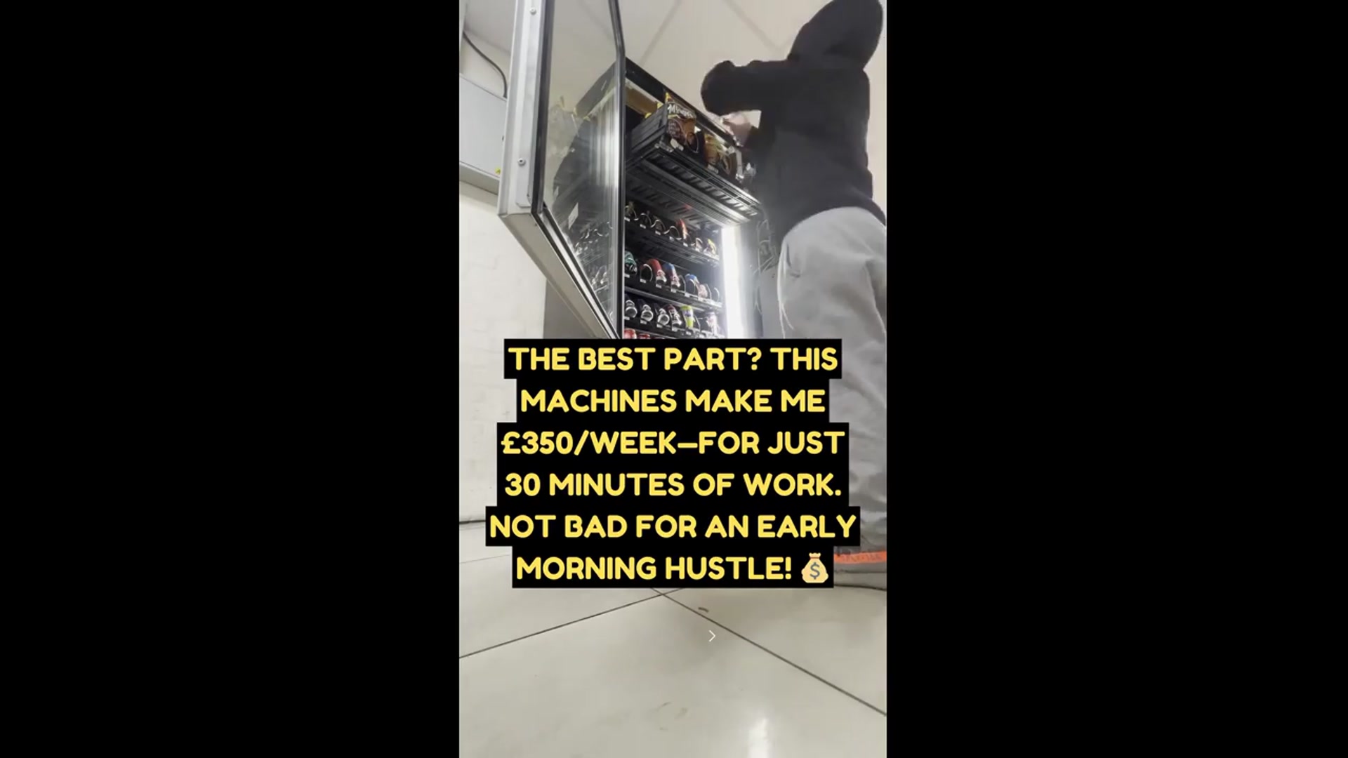 'Video thumbnail for Money Making Meg: vending machine side hustle earning £350 per week'