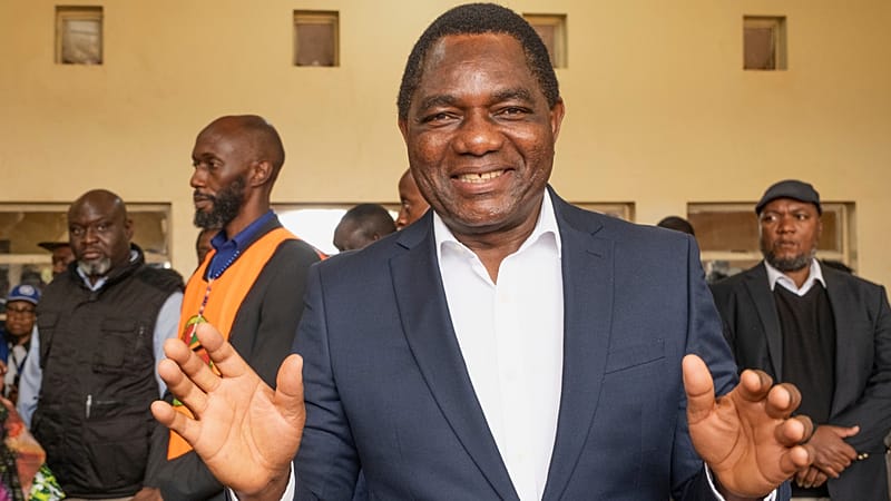 Video thumbnail for Hichilema takes early lead as Zambia election count passes halfway