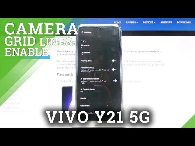 Video thumbnail for How to Enable/ Disable Camera Gridlines on Vivo V21 5G?