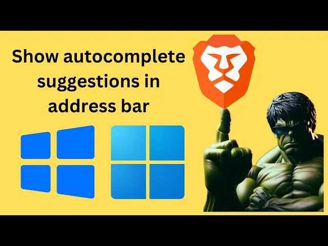'Video thumbnail for How to Enable or Disable 'Show autocomplete suggestions in address bar' in Brave on Windows 11 or 10'