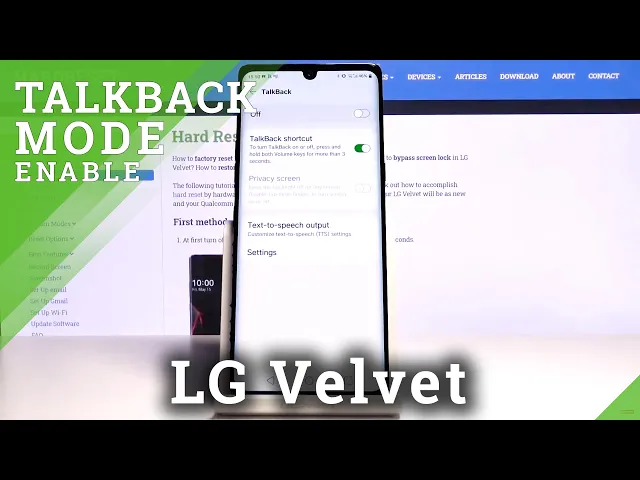 Video thumbnail for How to Activate TalkBack on LG VELVET – Use TalkBack