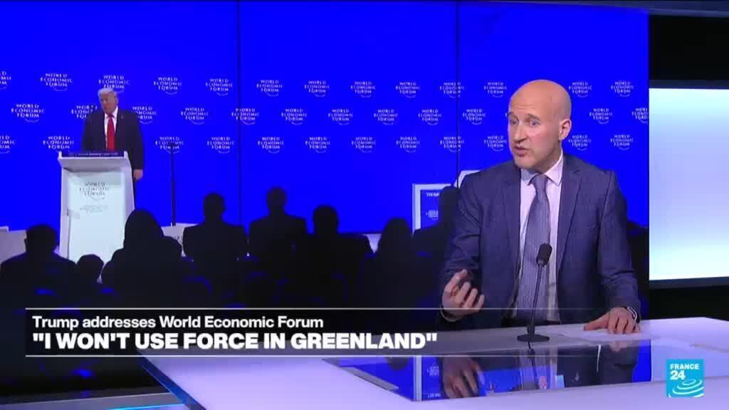 Video thumbnail for Trump says he won't use force in Greenland "but unclear what deal would pass"