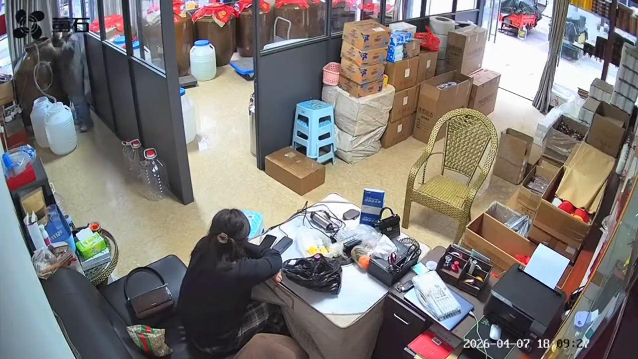 Video thumbnail for China: Chinese cat rescued after falling into open liquor jar.