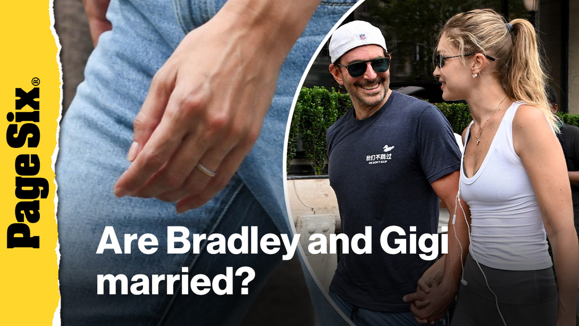 Video thumbnail for Bradley Cooper and Gigi Hadid spark marriage rumors after stepping out with rings
