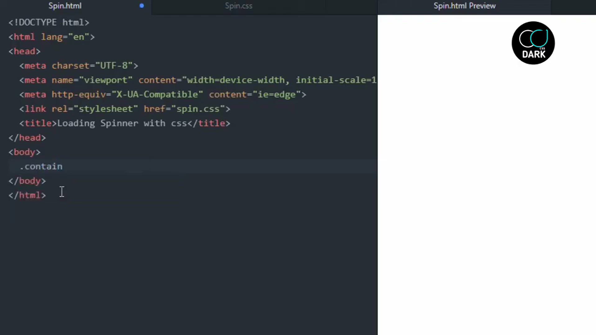 'Video thumbnail for Loading ... Spinner with Html and CSS'