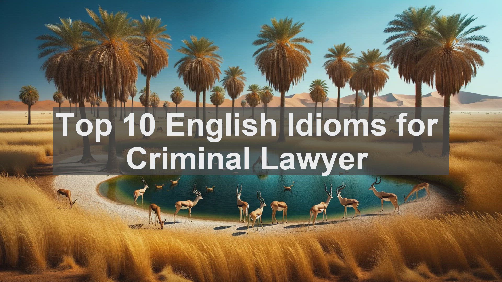 'Video thumbnail for Top 10 English Idioms for Criminal Lawyer'