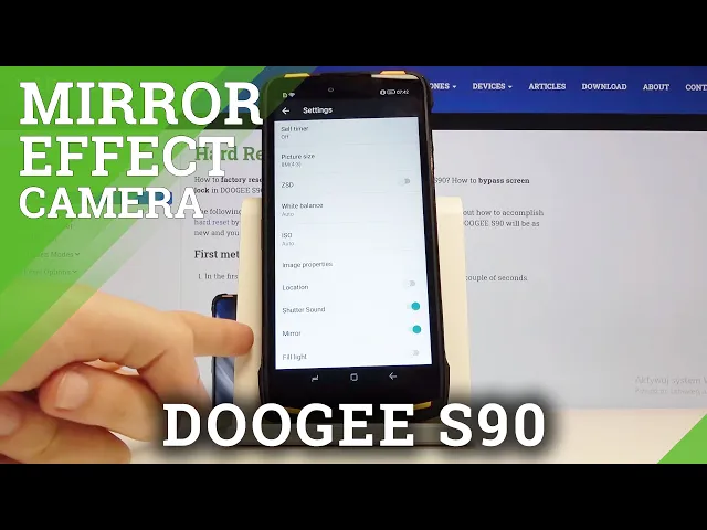 Video thumbnail for How to Enable / Disable Mirror Effect on Doogee S90 Camera
