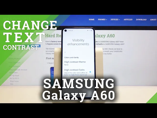 Video thumbnail for How to Activate High Contrast Text in Samsung Galaxy A60 - Adjust Fonts'  Outline