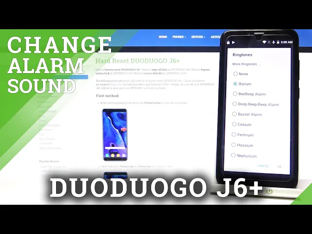 Video thumbnail for Alarm Tones on DuoDuoGo J6+ – Available Sounds of Alarms