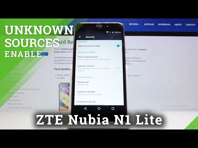 Video thumbnail for How to Allow Unknown Sources in ZTE Nubia N1 Lite – Allow Downloading
