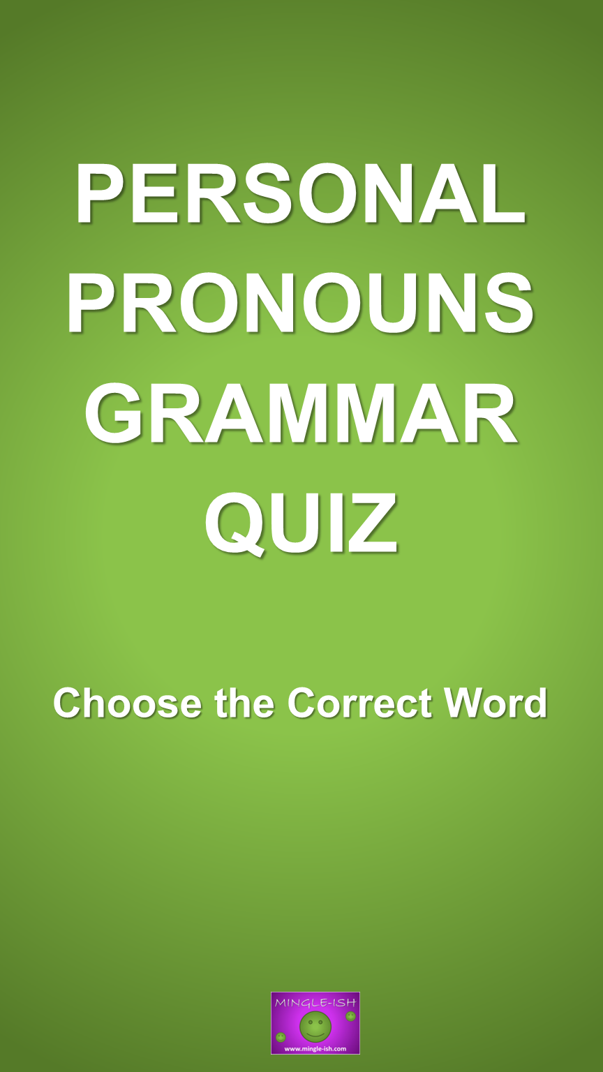 'Video thumbnail for Personal Pronouns Grammar Quiz: Choose the Correct Word #1'