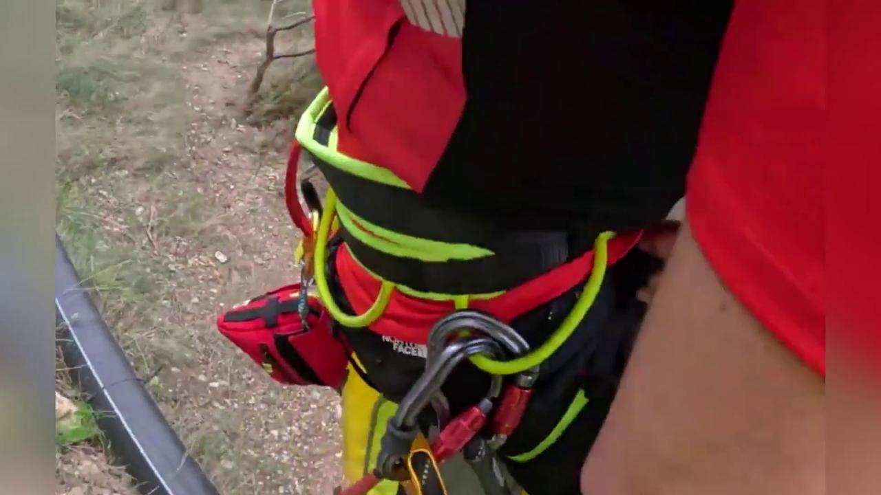 Video thumbnail for Spain: Climber Rescued By Helicopter After Falling From Cliff In Spain.