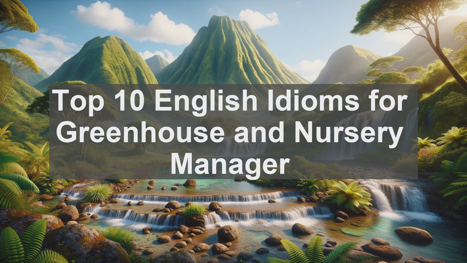 'Video thumbnail for Top 10 English Idioms for Greenhouse and Nursery Manager'