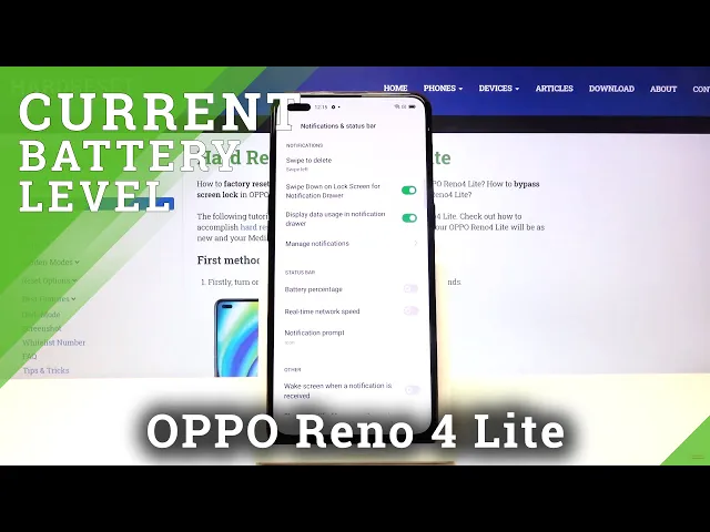 Video thumbnail for How to Allow Battery Percentage in OPPO Reno 4 Lite – Battery Settings