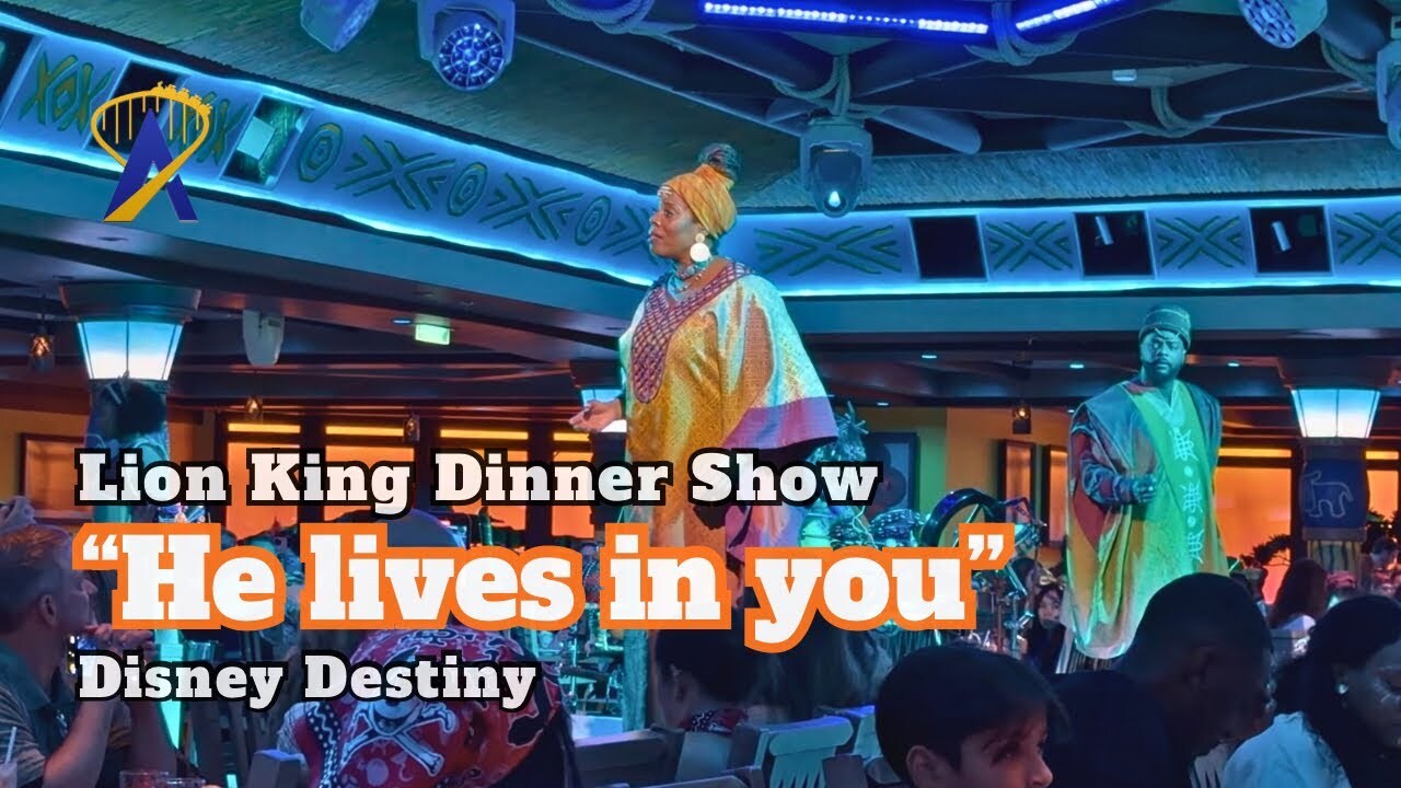 Video thumbnail for Lion King Dinner "He Lives in You" Performance - Disney Destiny Cruise Ship