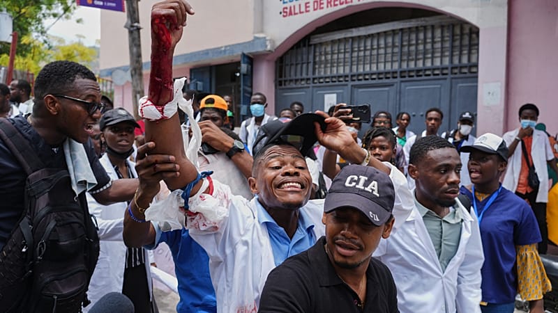 Video thumbnail for Haitian medical students demand relocation of teaching hospital in capital