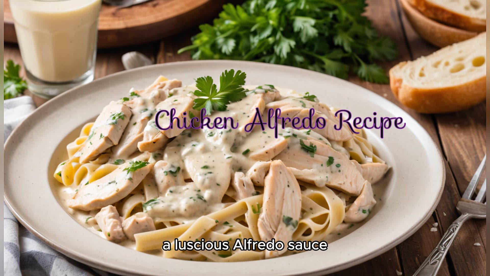 Video thumbnail for Chicken Alfredo Recipe